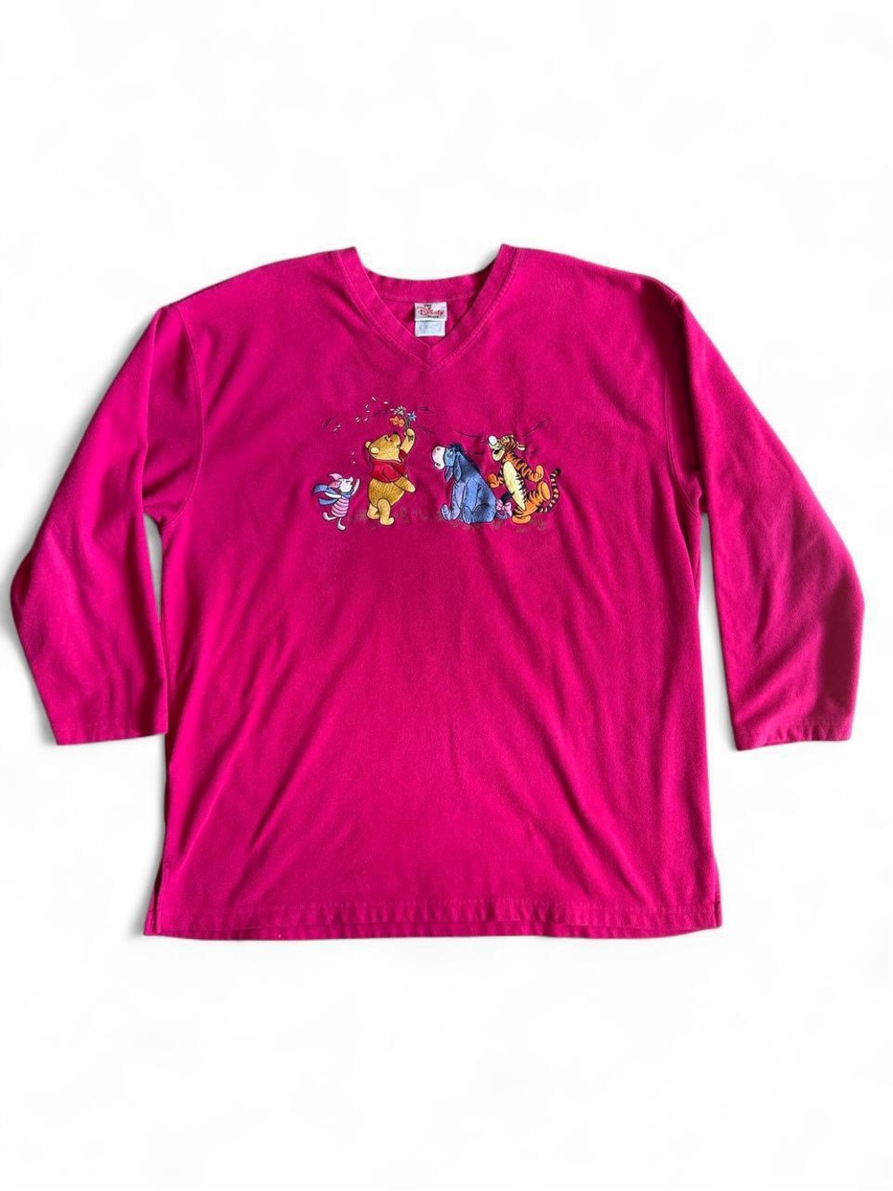 Vintage Disney Pink Winnie the Pooh Long Sleeve Top with Characters